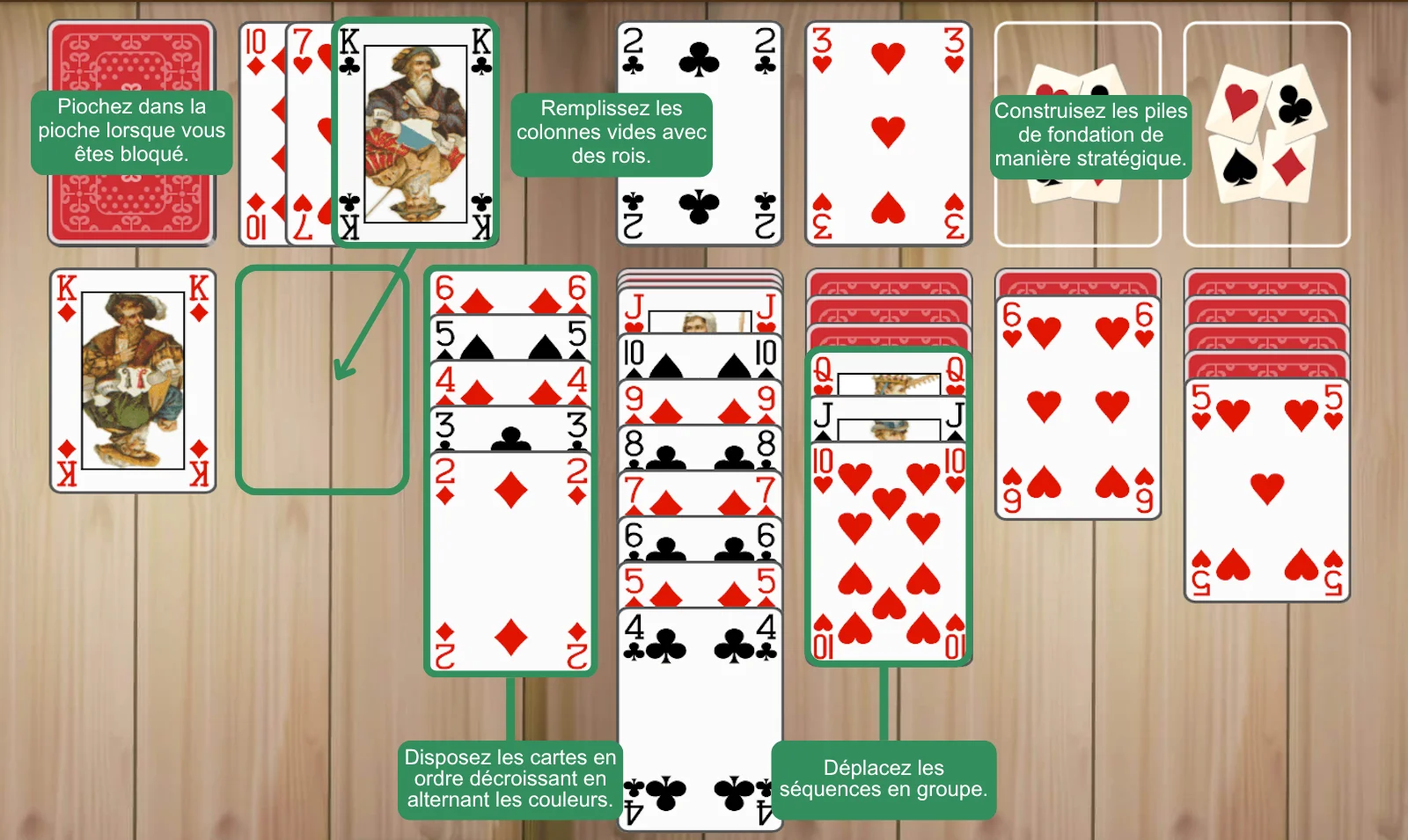 Règles de Solitaire 3 cartes